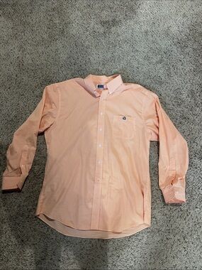 Volunteer Traditions Men's orange white  Button-Down Dress Shirt